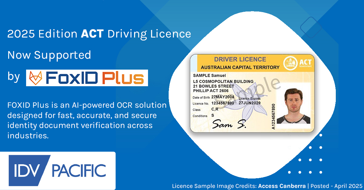 New ACT Driving Licence